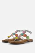 Lazamani Sandalen zilver Leer
