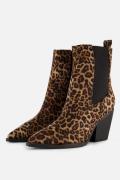 Posh by Poelman Chelsea boots met hak bruin Pu