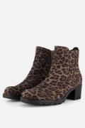 Gabor Leopard Enkellaarsjes bruin Suede