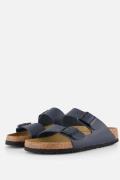 Birkenstock Arizona Slippers blauw Leer