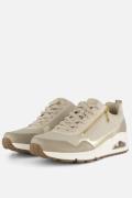 Skechers Uno Metallic Sliders Zip Sneakers taupe