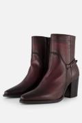 Linea Zeta Enkellaarsjes bordeaux Leer