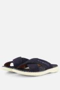 Bugatti Slippers blauw Textiel