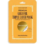 KOCOSTAR Premium Gold Foil Triple Layer Mask