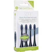 Beconfident Beconfident Regular Sonic 4-pack tandborsthuvud Svart