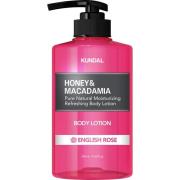 Kundal Honey & Macadamia Pure Body Lotion English Rose 500 ml