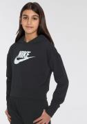 Nike Sportswear Hoodie Club Big Kids' (Girls') French Terry Cropped Ho...
