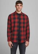 Jack & Jones Geruit overhemd JJ JJEGINGHAM TWILL SHIRT L/