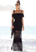 NU 20% KORTING: Lascana Maxi-jurk met kanten inzetten in de rok