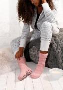 NU 20% KORTING: Lavana ABS-sokken gebreid met antislip zool (1 paar)