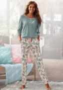 Lascana Pyjama met gedessineerde broek (2-delig, 1 stuk)