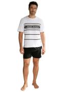 NU 20% KORTING: Bruno Banani Shortama met logoprint (2-delig, 1 stuk)