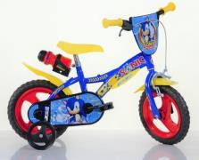 Dino Kinderfiets Sonic 12 inch met zijwieltjes, drinkfles en klep