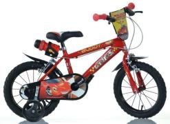 Dino Kinderfiets Cars Buddy met zijwieltjes, drinkfles en klep