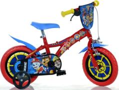 Dino Kinderfiets Paw Patrol 12 inch met zijwieltjes, drinkfles en klep