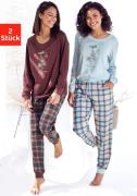 Vivance Dreams Pyjama met frontprint (4-delig, Set van 2)