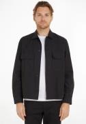 Calvin Klein Overhemd met lange mouwen COTTON NYLON OVERSHIRT met opge...