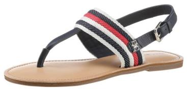 Tommy Hilfiger Sandalen FLAT SANDAL CORPORATE met strepen in tommy-kle...