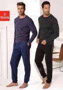 NU 20% KORTING: AUTHENTIC LE JOGGER Pyjama in een lang model met strep...