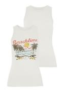 Beachtime Tanktop met tropische print (set, 2-delig)