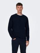 ONLY & SONS Trui met ronde hals ONSKALLE REG 12 STRUC CREW KNIT NOOS