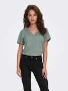 NU 20% KORTING: Only Shirt met V-hals ONLBENITA S/S V-NECK TOP JRS