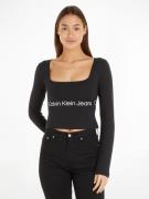 NU 20% KORTING: Calvin Klein T-shirt LOGO ELASTIC MILANO LS TOP