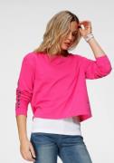 NU 20% KORTING: H.I.S Sweatshirt cropped met logo-tape van h.i.s