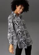 NU 25% KORTING: Aniston CASUAL Lange blouse in zebrastrepen-look