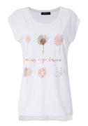 NU 20% KORTING: Aniston CASUAL T-shirt met een frontprint, gedeeltelij...