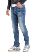 NU 20% KORTING: Cipo & Baxx Slim fit jeans met markante contrastnaden