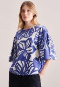 NU 20% KORTING: seidensticker Shirtblouse Zwarte roos Korte mouwen ron...