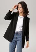 Laura Scott Lange blazer met aangerimpelde mouwen