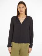 NU 20% KORTING: Tommy Hilfiger Blouse met lange mouwen VISCOSE CREPE V...