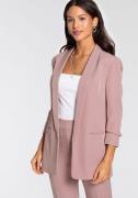 NU 20% KORTING: Laura Scott Lange blazer met aangerimpelde mouwen