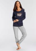 NU 20% KORTING: Vivance Dreams Pyjama met contrastkleurige tapedetails...