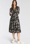 NU 20% KORTING: Tamaris Midi-jurk met bindstrik in de taille