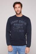 CAMP DAVID Trui met ronde hals met logoprints