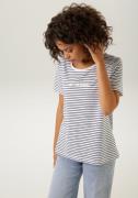 Aniston CASUAL T-shirt met streepdessin - nieuwe collectie