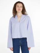 NU 20% KORTING: Tommy Hilfiger Overhemdblouse COTTON STP V-NECK BLOUSE