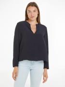 Tommy Hilfiger Blouse met lange mouwen VISCOSE CREPE V-NECK BLOUSE