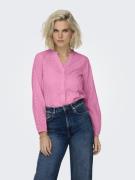 NU 25% KORTING: Only Kanten blouse ONLALFIE NICE EMB LS SHIRT WVN