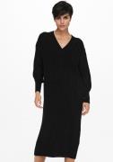 Only Gebreide jurk ONLNEW TESSA L/S MIDI V DRESS