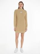 Calvin Klein Gebreide jurk WASHED MONOLOGO SWEATER DRESS