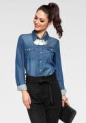 Vila Jeans blouse VIBISTA in lichte used-wassing