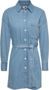 TOMMY Jeans jurk TJW BELTED DENIM SHIRT DRESS EXT