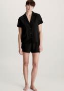Calvin Klein Pyjama S/S SHORT SET met overhemdblouse (set, 2-delig)