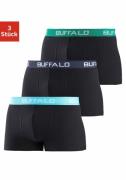 NU 20% KORTING: Buffalo Boxershort voor jongens met contrastkleurige b...