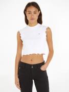 NU 20% KORTING: TOMMY JEANS T-shirt TJW SLIM CRP BABYLOCK RIB TEE met ...