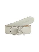 NU 20% KORTING: Calvin Klein Leren riem CK LOGO BELT 3.0